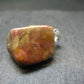 Rare Tumbled Brownish Pink Bustamite Silver Pendant with Attractive Pattern From South Africa - 1.1" - 9.58 Grams