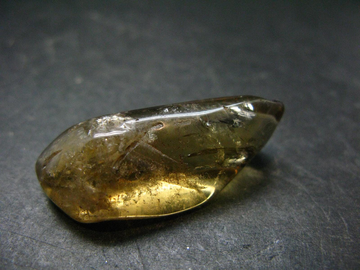 Nice Untreated Rich Yellow Citrine Tumbled Crystal from Zambia - 56.65 Carats - 1.6"