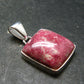 Thulite Silver Plated Pendant From Norway - 1.3" - 6.31 Grams
