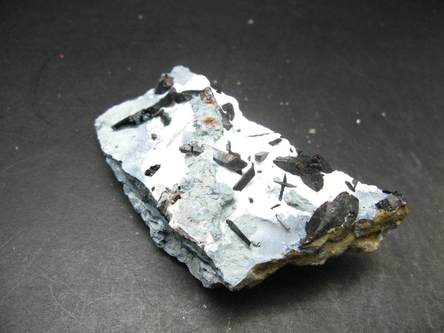 Neptunite on Natrolite Cluster From California - 3.8"