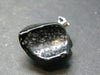 Tibetan Black Tektite Silver Pendant From Tibet - 0.8" - 3.93 Grams