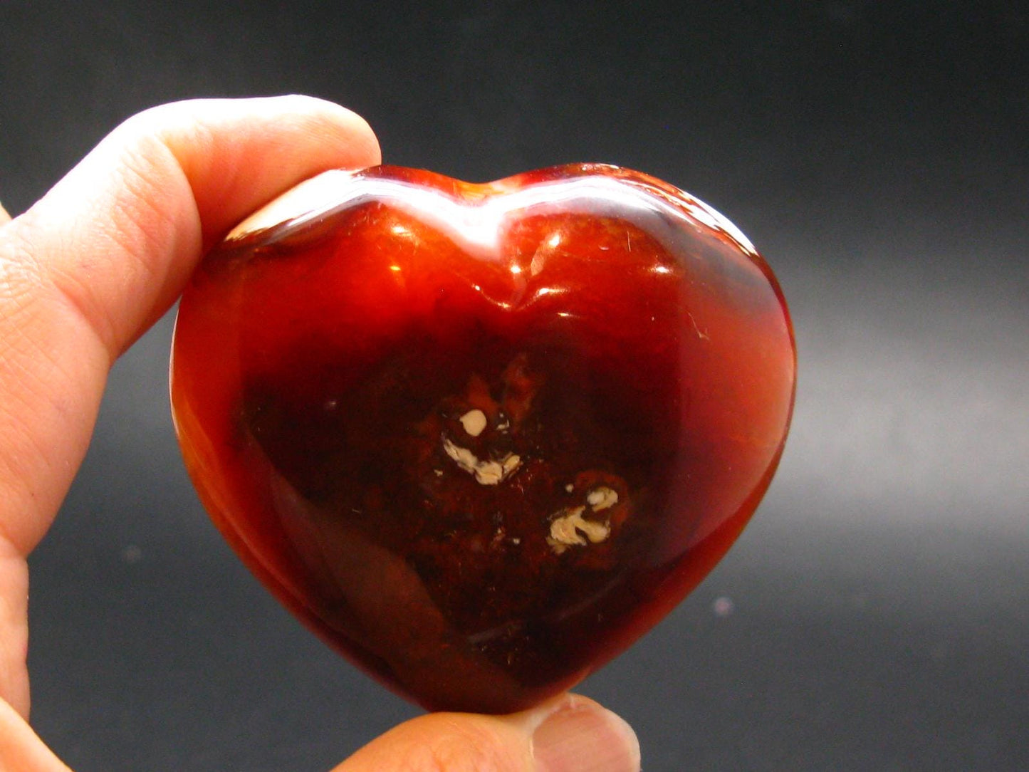 Carnelian Agate Heart From Madagascar - 2.0"