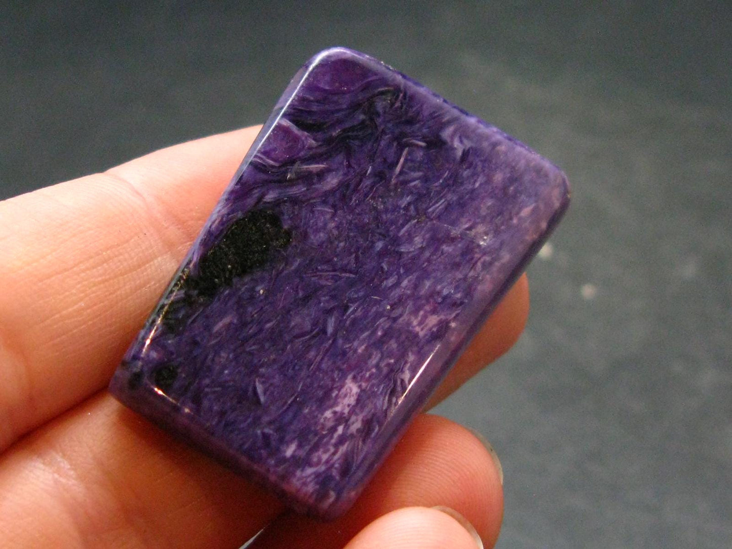 Large Nice Charoite Tumbled Stone from Russia - 12.79 Grams - 1.4"