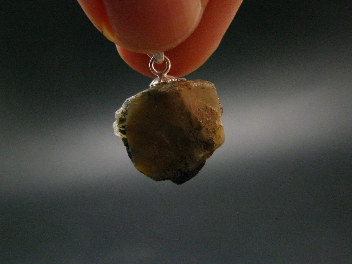Phenakite Phenacite Crystal Silver Pendant From Brazil - 0.8" - 2.72 Grams