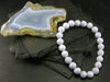 Blue Lace Agate Genuine Bracelet ~ 7 Inches ~ 8mm Round Beads