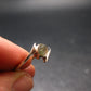 Cute Gem Moldavite Sterling Silver Ring From Czech Republic - Size 7 - 1.6 Grams