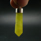 Rare Yellow Brucite Crystal Silver Pendant From Pakistan - 1.6" - 3.05 Grams