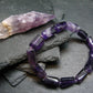 Amethyst Genuine Bracelet ~ 7 Inches ~ 12mm Tumbled Beads