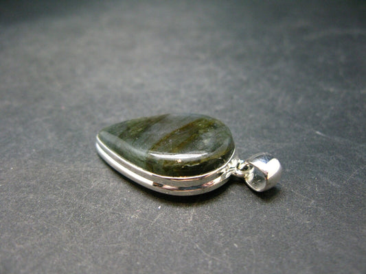 Faceted Labradorite Pendant In 925 Sterling Silver From Madagascar - 1.7'' - 10.9 Grams