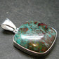 Crimson Cuprite w/ Chrysocola Silver Plated Pendant from Mexico - 1.4" - 7.07 Grams