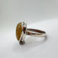Golden Rutilated Quartz Ring – Teardrop Rutile Crystal Statement Jewelry - Size 10