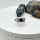 Vintage Blue Sapphire Ring: Ornate Sterling Silver, September Birthstone, Size 6