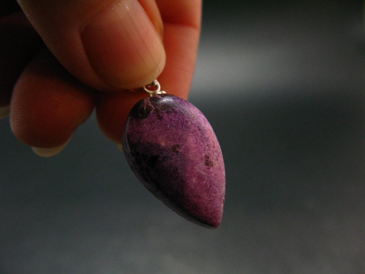 Rare Silver Stichtite Pendant from Australia - 1.1"