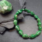Green Garnet Tsavorite Genuine Bracelet ~ 7 Inches ~ 12mm Tumbled Beads