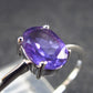 Siberian Amethyst!! Natural Faceted Rich Purple Color Amethyst Sterling Silver Ring - 1.23 Grams - Size 10.25