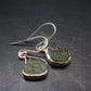 Moldavite Tektite Silver Earrings from Czech Republic - 2.7 Grams