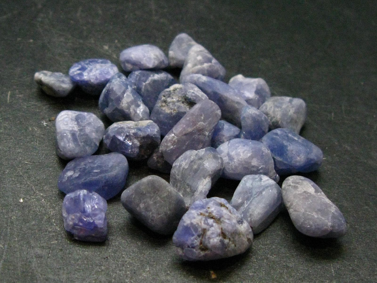 Lot of 25 Gem Tanzanite Zoisite Tumbled Pieces From Tanzania - 30.63 Grams