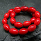 Red Coral Genuine Bracelet ~ 7 Inches ~ 9mm Oval Beads