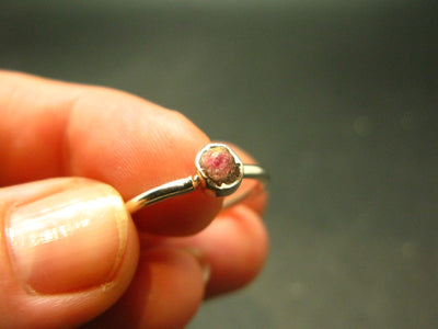 Bixbite Red Emerald Beryl Silver Ring From Utah USA - Size 8 - 1.89 Grams