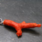 Rare Natural Red Coral Silver Pendant From Italy - 1.4" - 1.22 Grams