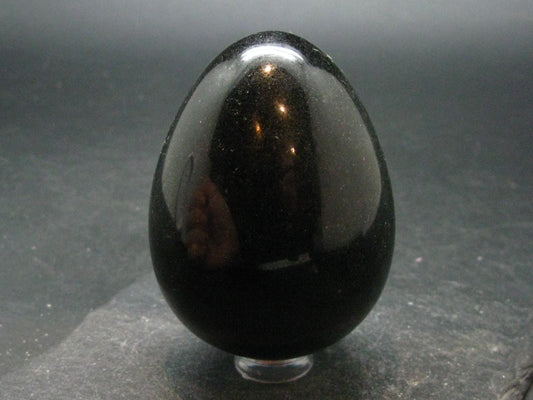 Black Tourmaline Schorl 2.4" Egg From Brazil - 232.16 Grams