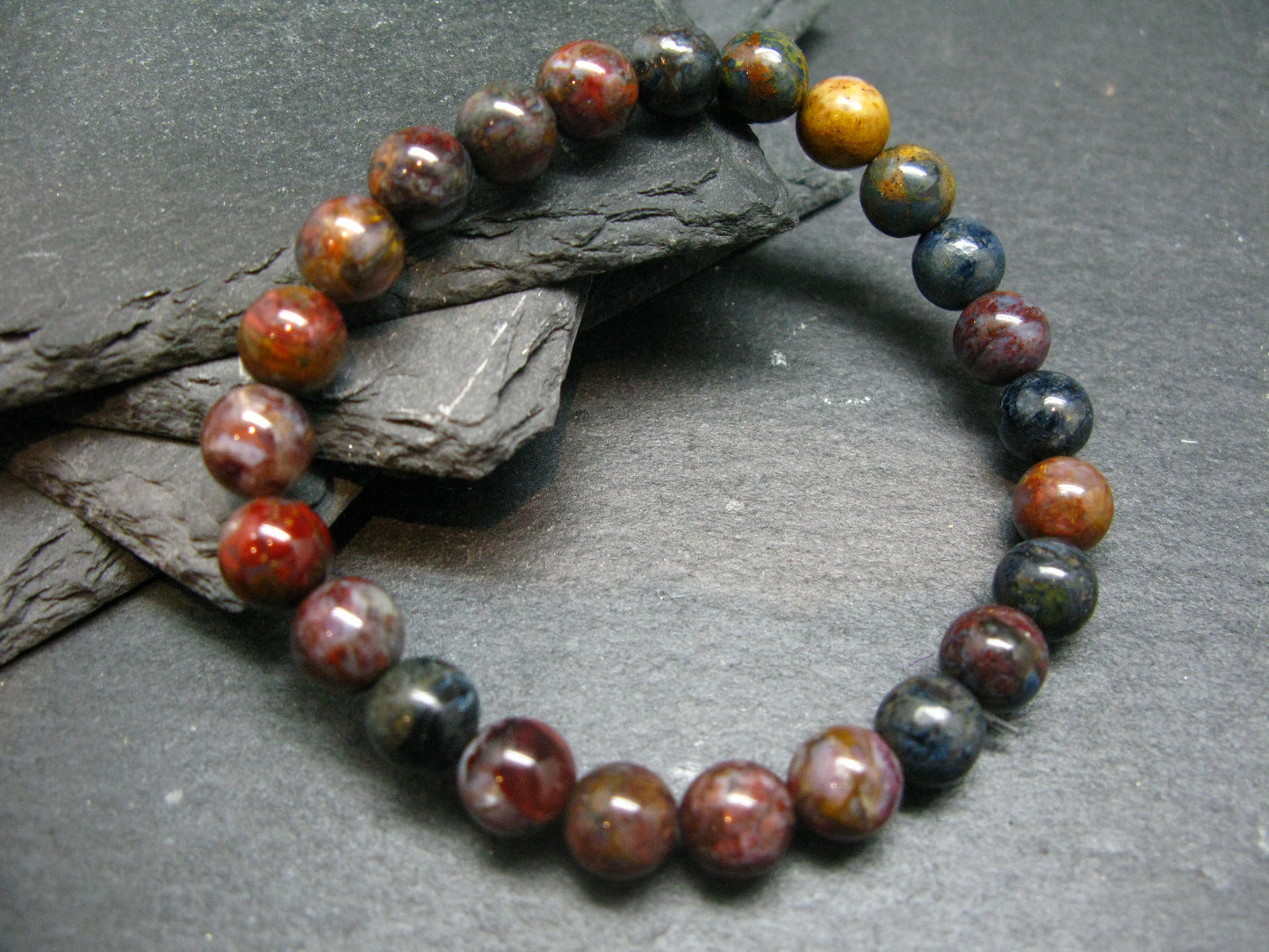Pietersite Genuine Bracelet ~ 7 Inches ~ 8mm Round Beads