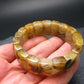 Rutilated Quartz (Rutile & Hematite) Genuine Bracelet ~ 7 Inches ~ 18mm Oval Beads