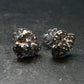 Alexandrite Gem Silver Stud Earrings From Russia - 2.75 Grams