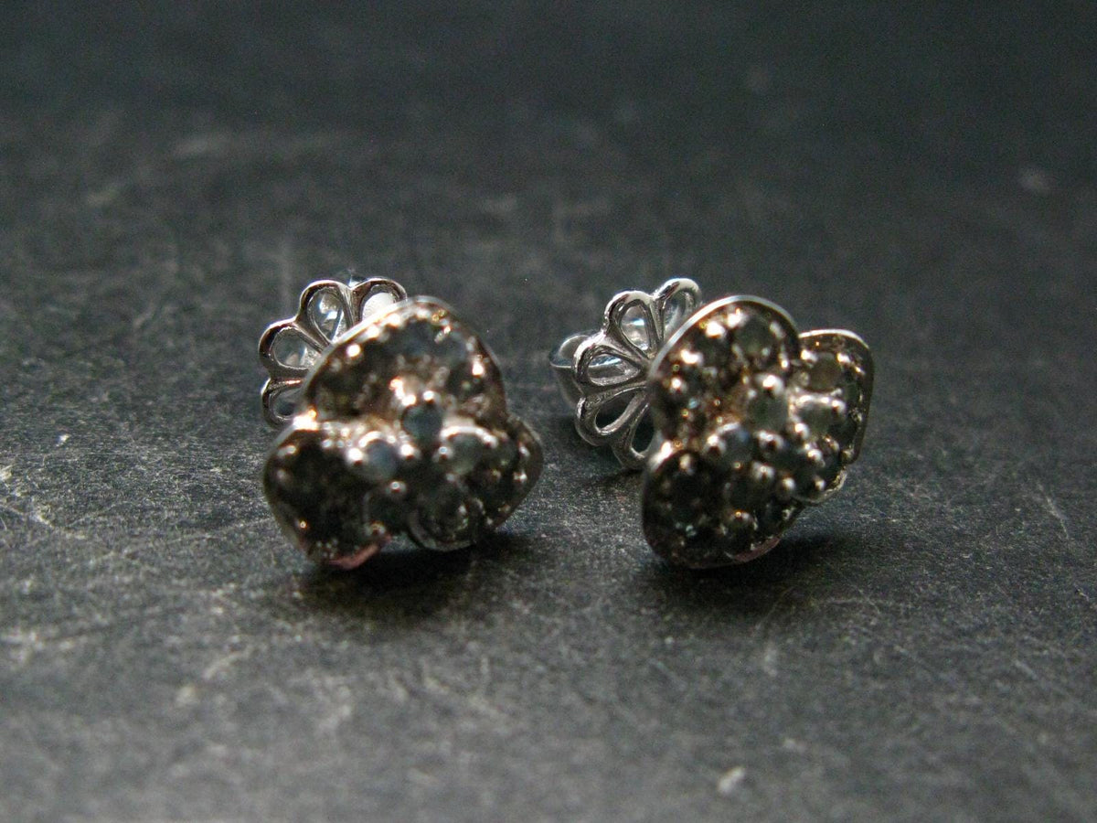 Alexandrite Gem Silver Stud Earrings From Russia - 2.75 Grams