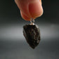 Gem Spessartine Spessartitne Garnet Pendant in SS From Brazil - 1.0" - 5.57 Grams