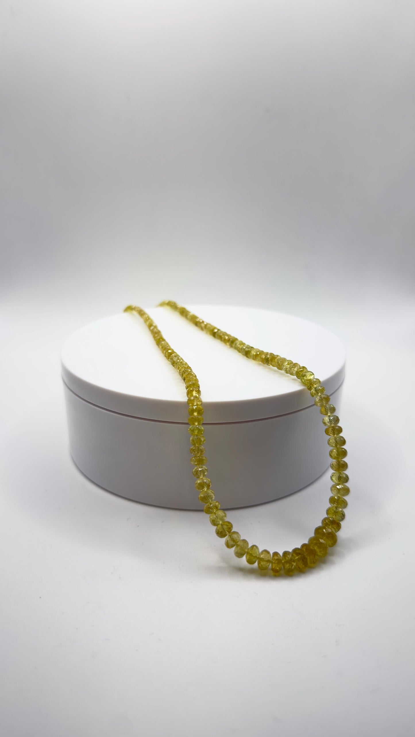 Natural Chrysoberyl, Gemstone Beaded Necklace, Faceted Crystal Strand, Minimalist Jewelry Gift for Her