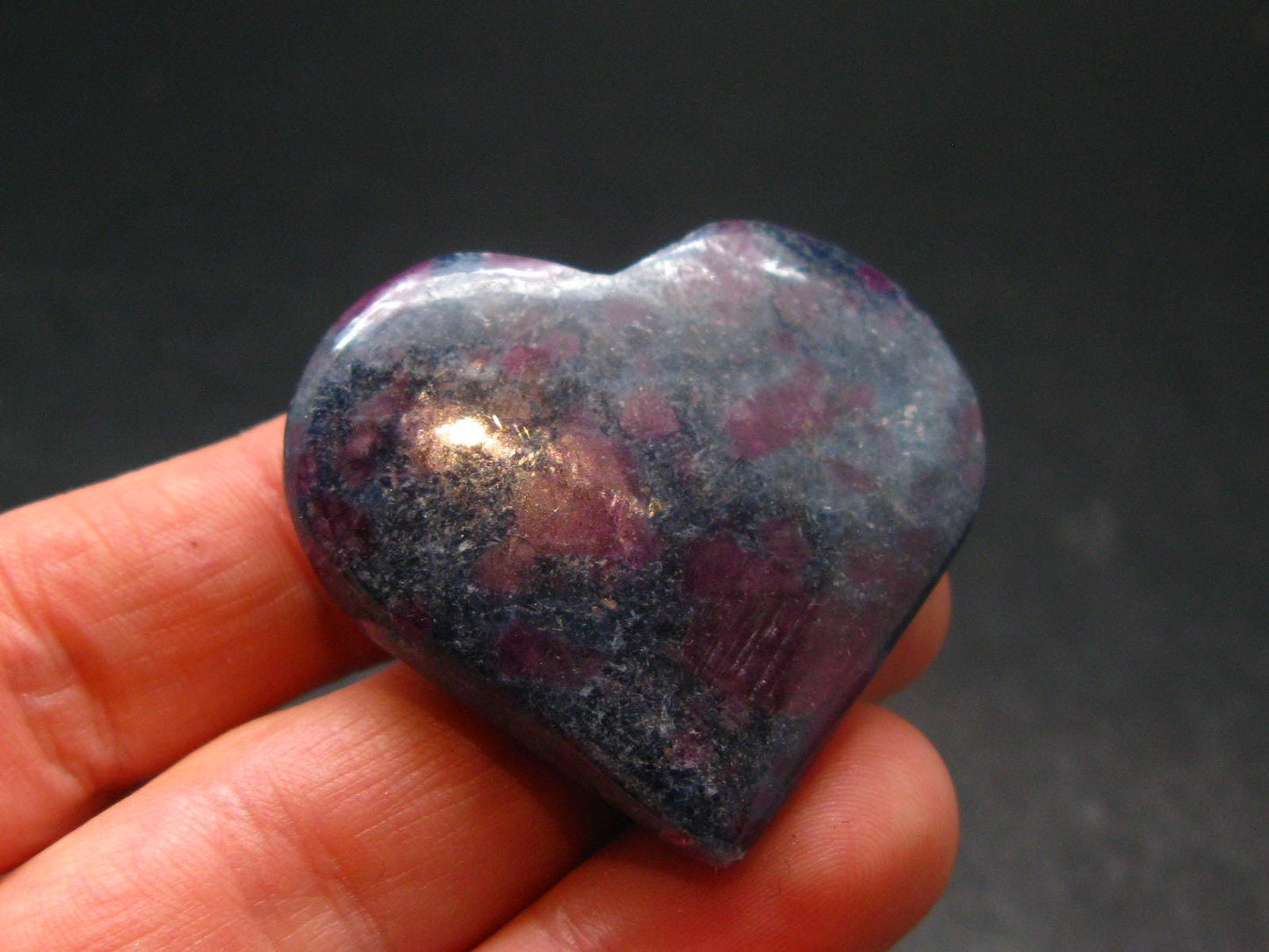 Ruby & Kyanite Heart From India - 1.4"