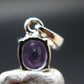Large Genuine Rich Purple Faceted Amethyst Sterling Silver Pendant From Brazil - 0.6" - 1.03 Grams