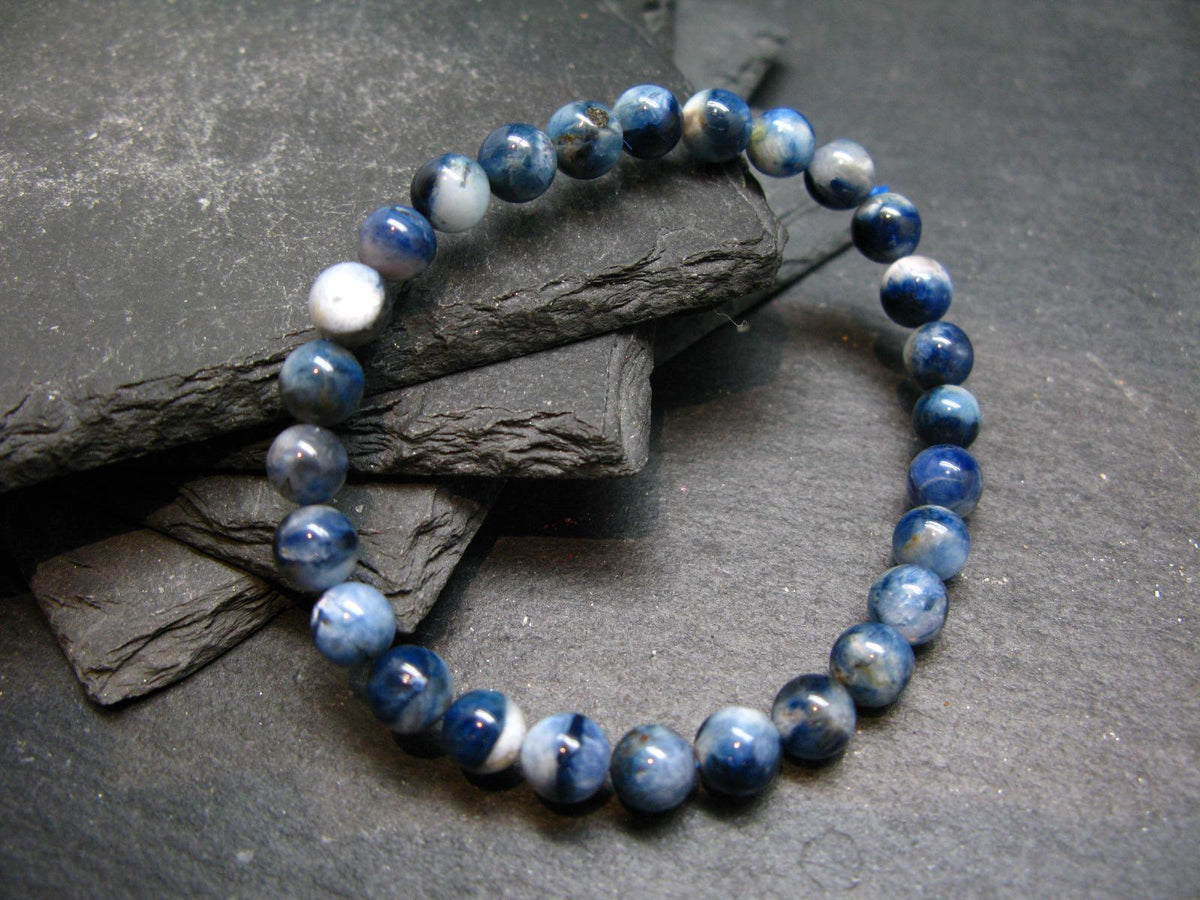 Dianite (Blue Jade) Genuine Bracelet ~ 7 Inches ~ 6mm Round Beads