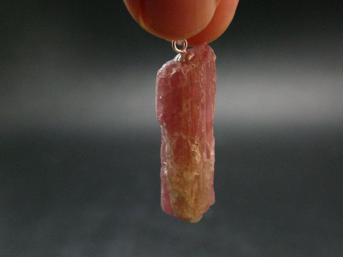 Pink Tourmaline Crystal Pendant - 1.4" - 5.26 Grams