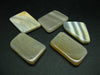 Lot of 5 Polished Soft Yellowish-Grey color Chalcedony Agate from Madagascar