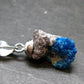 Cavansite Crystal Pendant In Sterling Silver From India - 1.1" - 2.71 Grams