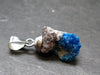 Cavansite Crystal Pendant In Sterling Silver From India - 1.1" - 2.71 Grams