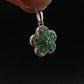 Emerald Silver Pendant W/Chain From Colombia - 3.0 Grams Total