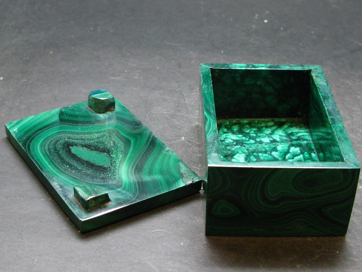 Rich Vibrant Green Malachite Box From Congo - 3.0" - 303.05 Grams