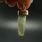 Gem Libyan Desert Glass Tektite Free Form Pendant Sterling Silver from Libya - 1.6" - 2.29 Grams