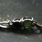 Moldavite Herkimer Meteorite Sterling Silver |Pendant From Czech Republic - 1.4" - 3.21 Grams