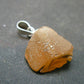 Raw Fire Opal Sterling Silver Pendant From Mexico - 1.0" - 0.91 Grams