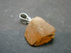 Raw Fire Opal Sterling Silver Pendant From Mexico - 1.0" - 0.91 Grams