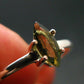 Moldavite Tektite Facetted Silver Ring from Czech Republic - Size 9 - 1.64 Grams