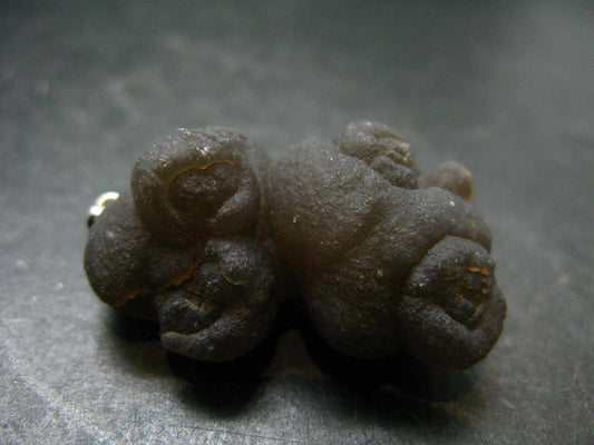 Truffle Chalcedony!! Spheroidal Chalcedony Nodules Crystal Silver Pendant From Morocco - 1.7"