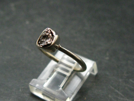 Meteorite Campo Del Cielo Sterling Silver Ring From Argentina - 2.0 Grams - Size 6