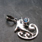 Blue Topaz Sterling Silver Pendant From Brazil - 1.3" - 3.51 Grams
