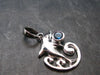 Blue Topaz Sterling Silver Pendant From Brazil - 1.3" - 3.51 Grams