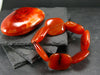 Carnelian Genuine Bracelet ~ 7 Inches ~ 27mm Squared Beads